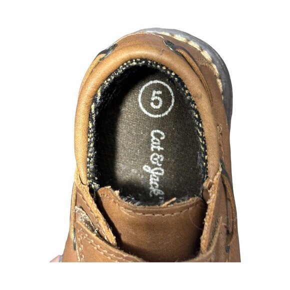 Cat & Jack Boys Brown Levi Shoes Size 5 - Picture 5 of 6